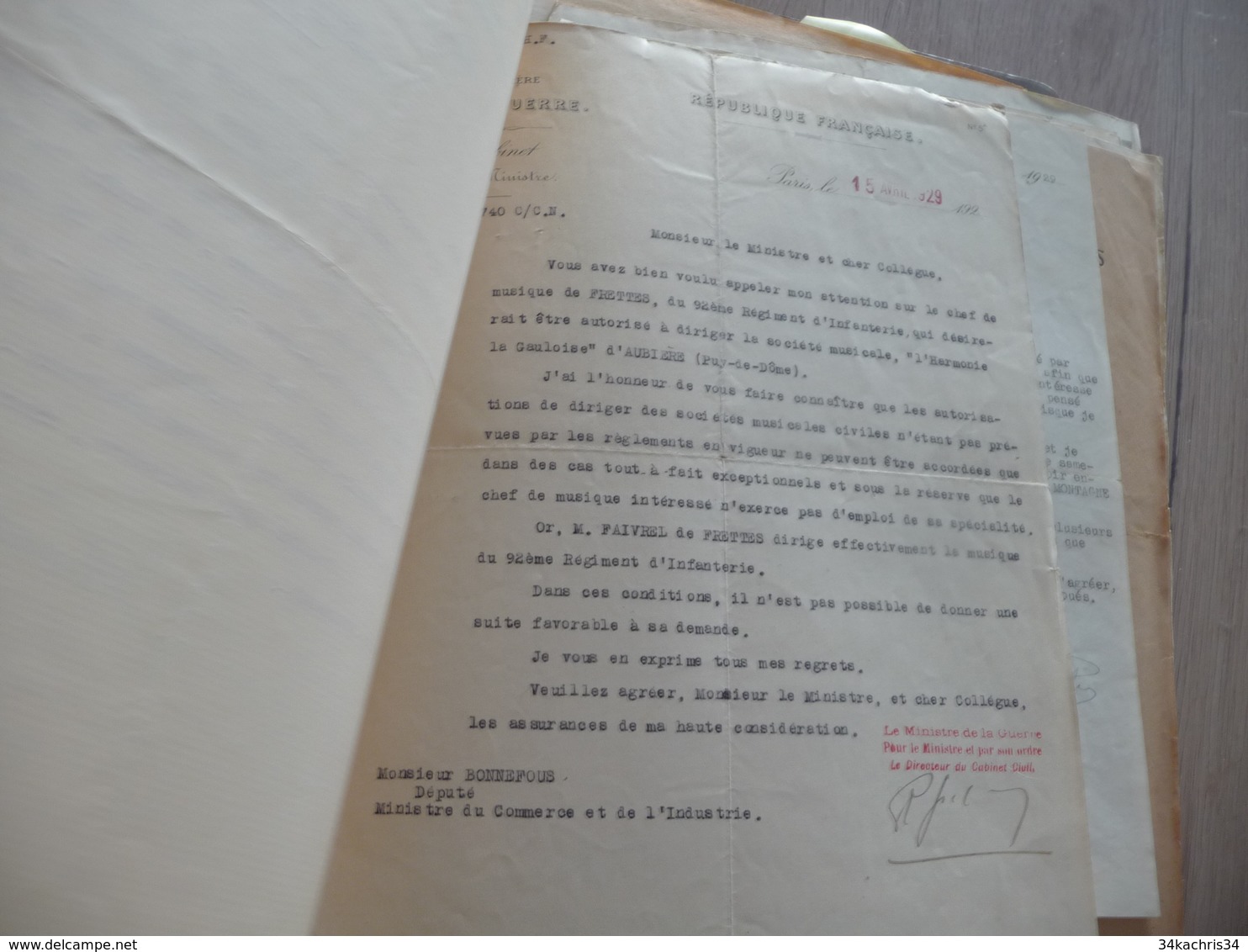 Archive de + de 190 documents photos autographes manuscrits ... LA Gauloise Harmonie d'Aubière Puy de Dôme Fanfare