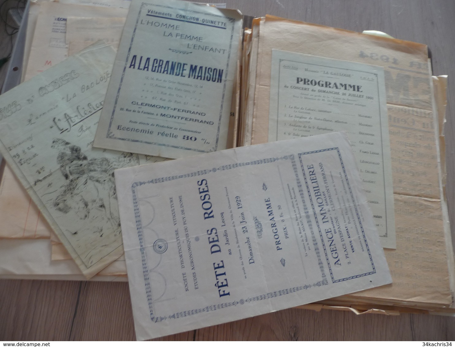 Archive de + de 190 documents photos autographes manuscrits ... LA Gauloise Harmonie d'Aubière Puy de Dôme Fanfare