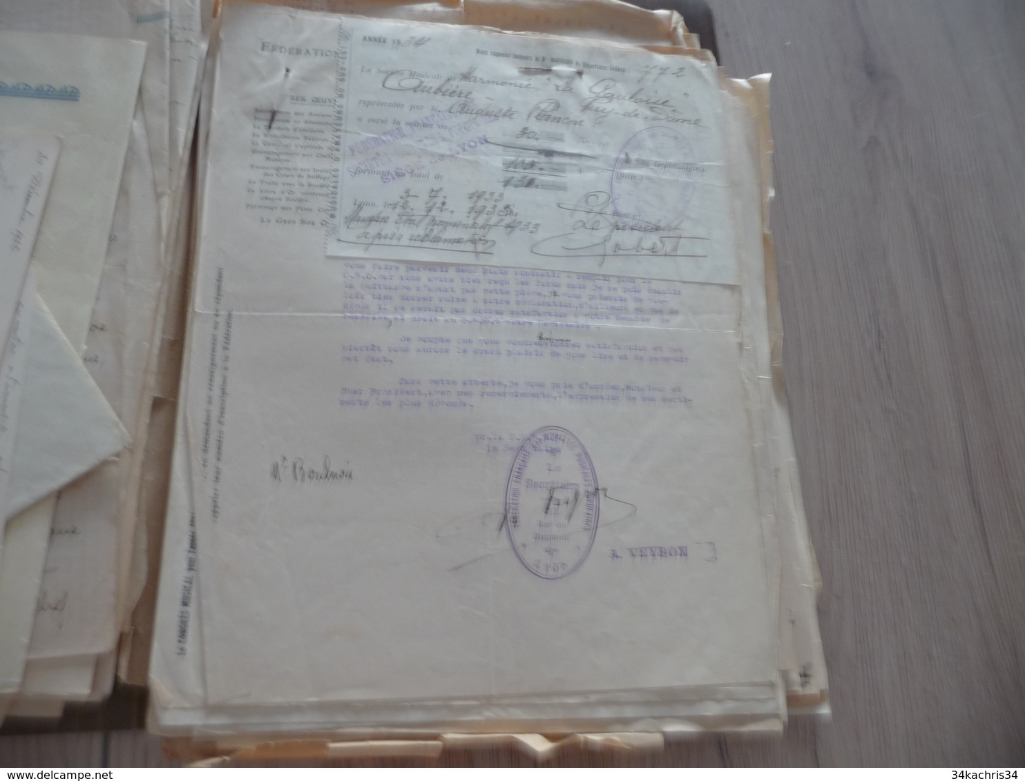 Archive de + de 190 documents photos autographes manuscrits ... LA Gauloise Harmonie d'Aubière Puy de Dôme Fanfare