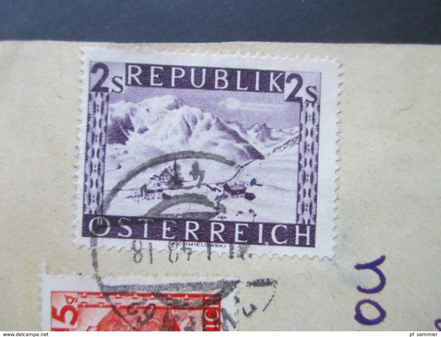 Österreich 1948 Landschaften 2 Schilling Wert Nr. 851 MiF Einschreiben / Zensurbeleg In Die CSR Österreichische Zensurst - Brieven En Documenten