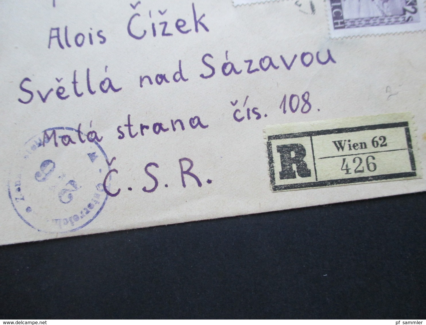 Österreich 1948 Landschaften 2 Schilling Wert Nr. 851 MiF Einschreiben / Zensurbeleg In Die CSR Österreichische Zensurst - Storia Postale