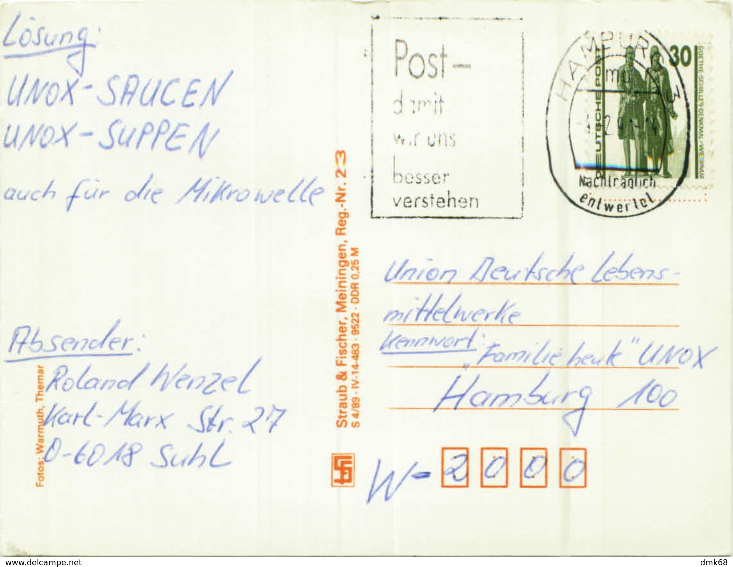 AK GERMANY -   BEZIRKSSTADT SUHL - MULTIVIEW - VINTAGE POSTCARD (5971) - Suhl