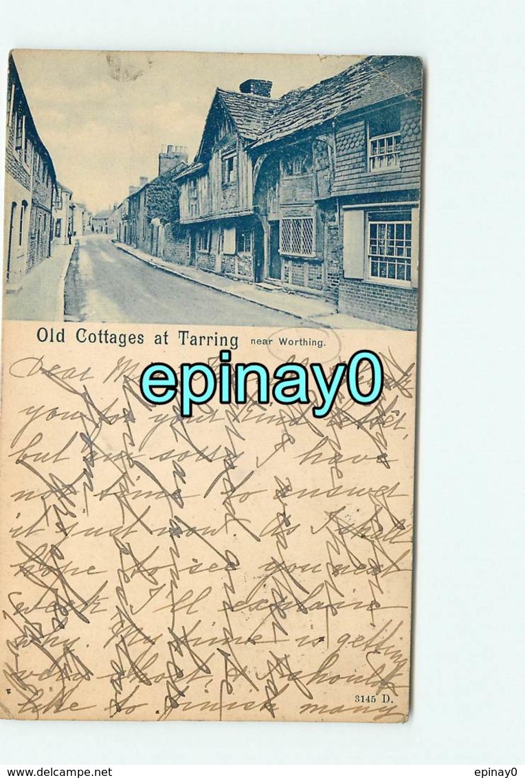 ROYAUME UNIS - ANGLETERRE - WORTHING - Old Cottages At Tarring En 1901 - Worthing