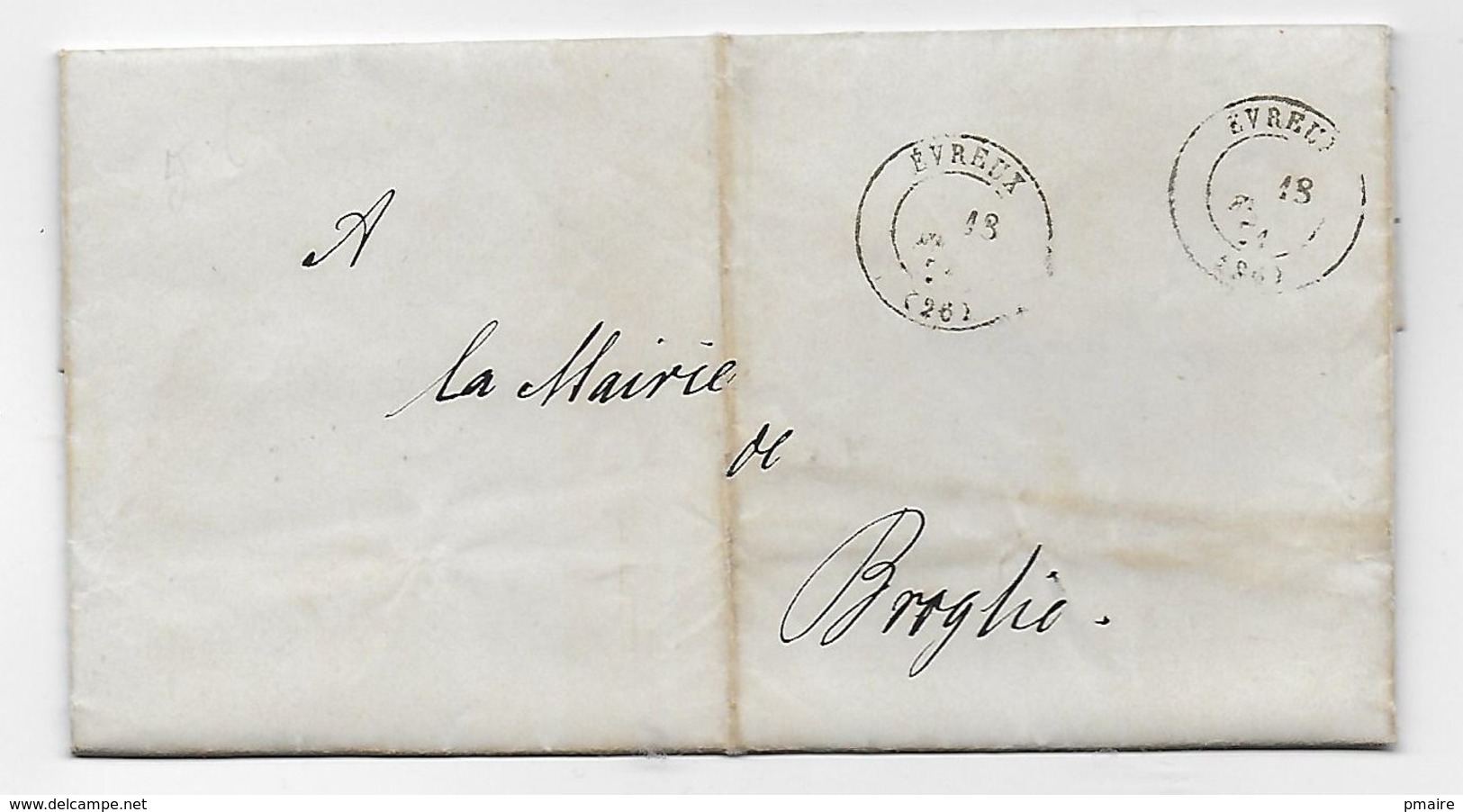 Vp257 Lettre Du Préfet De L'Eure Pour Contribution Exceptionnelle Pour Mairie De Broglie - 1801-1848: Précurseurs XIX