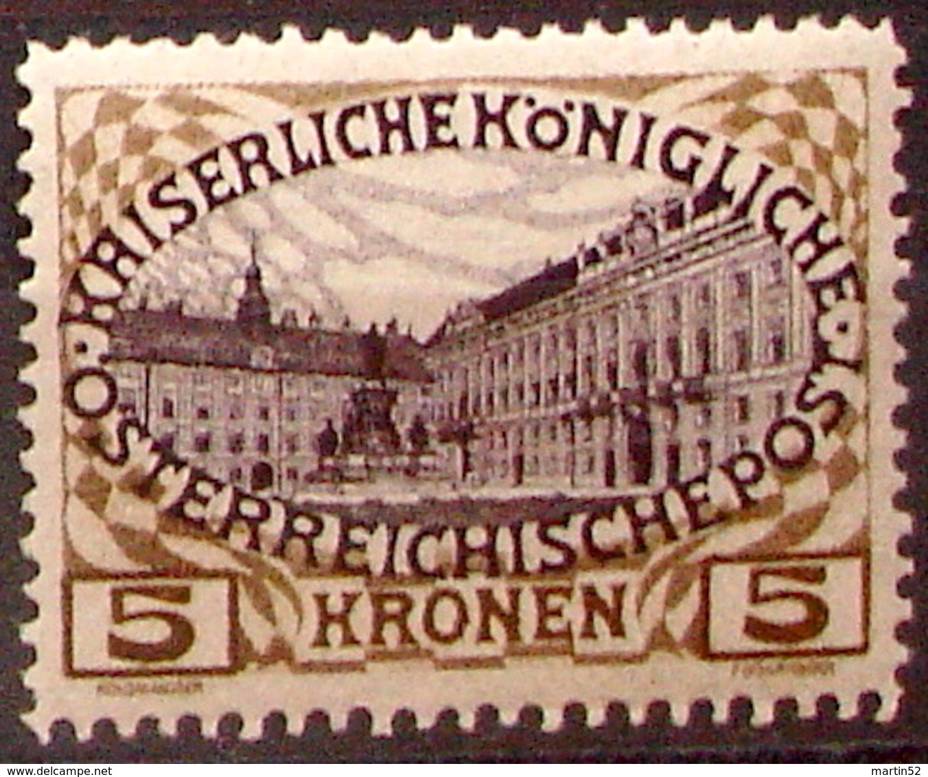 Austria Autriche Österreich 1908: Wiener Hofburg 5 KRONEN  Michel-No 155  **  Postfrisch MNH (Michel 50.00 Euro) - Nuovi