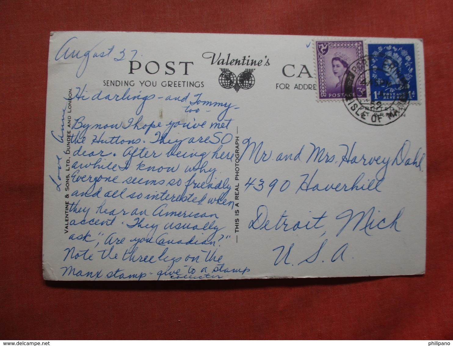 United Kingdom > Isle Of Man  RPPC  The Bay  Stamp  & Cancel    Ref 3785 - Isle Of Man