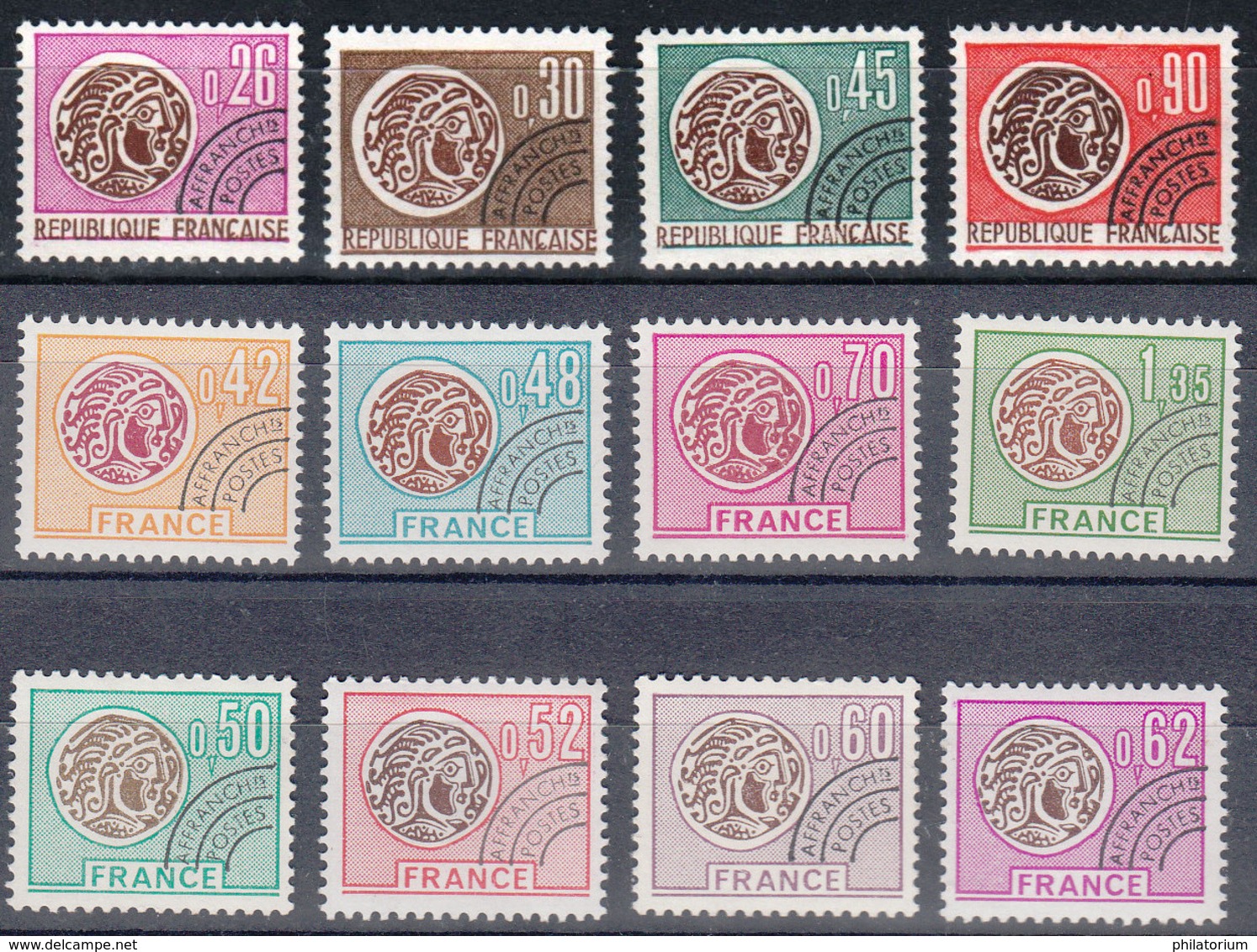 France Timbres Préoblitéré N° Yvert  130 à 141  Neuf Sans Charnière - 1964-1988