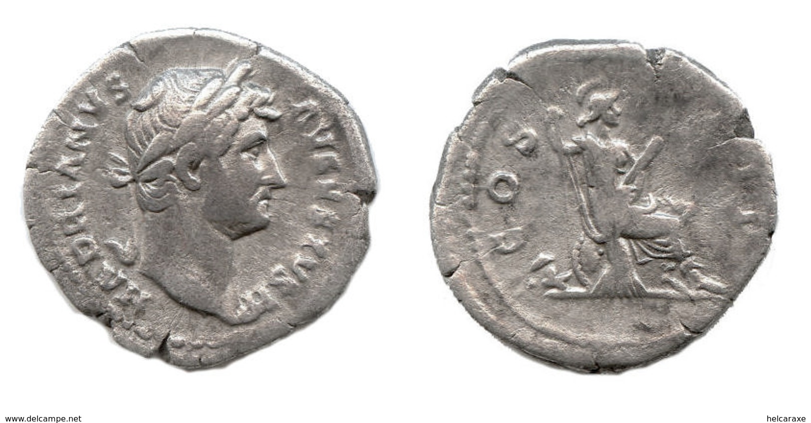 [H] +++ AR Denarius - HADRIAN -- RIC 332 --  COS III - Roma Reverse +++ - Die Antoninische Dynastie (96 / 192)