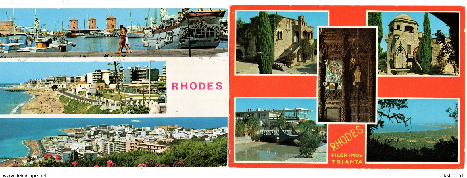 Rhodos 2 Postcards - Griechenland