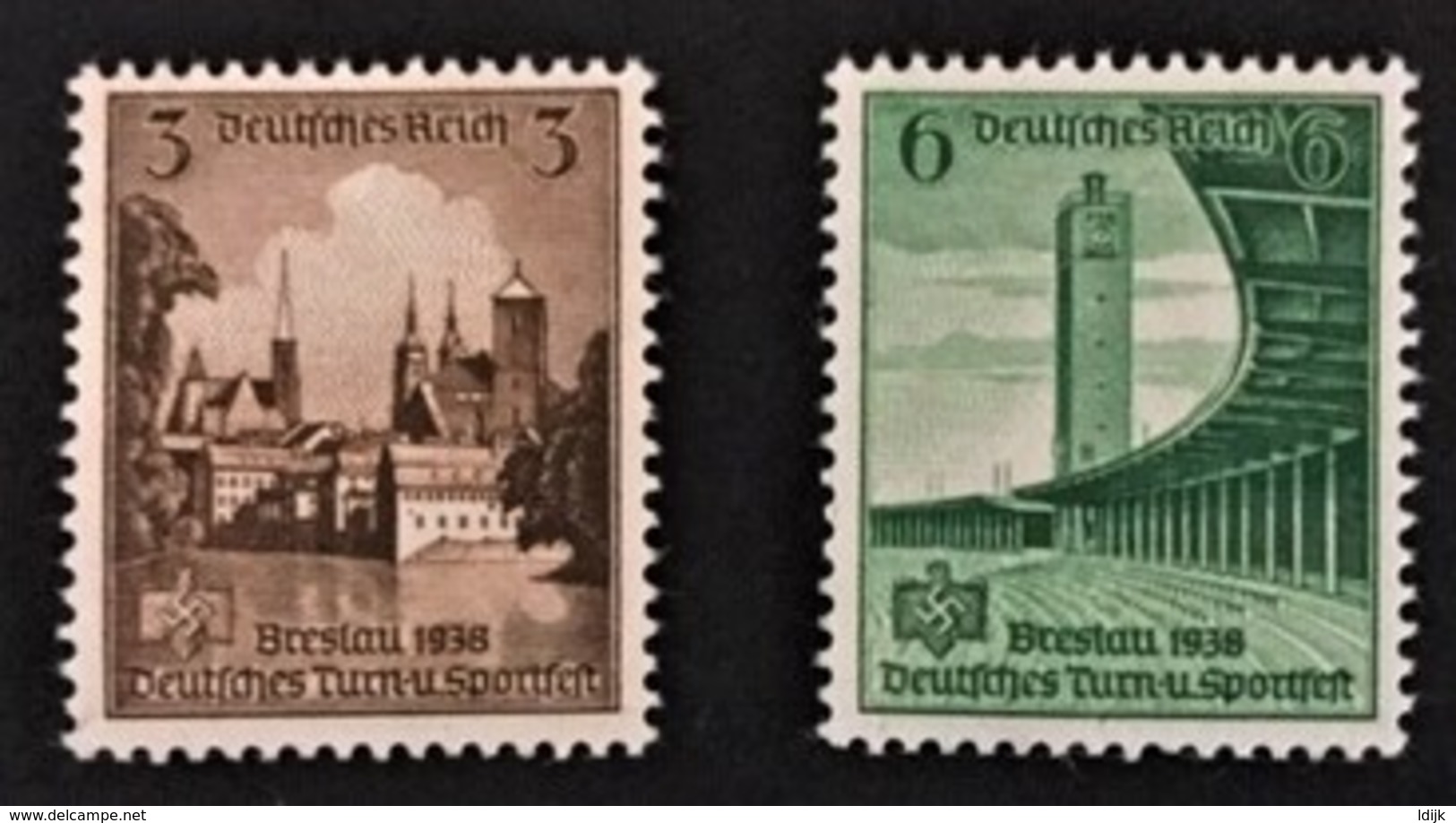 1938 Deutsches Turn- Und Sportfest In Breslau Mi.665**) + 666**) - Used Stamps