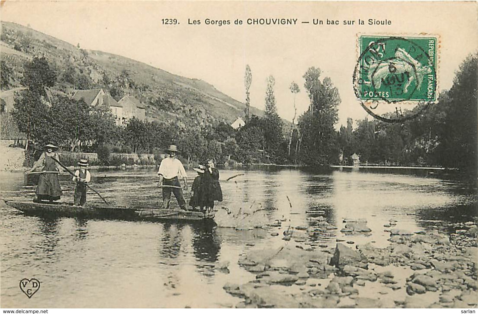 03 , Gorges De CHOUVIGNY , Un Bac Sur La Sioule , CF * 362 90 - Autres & Non Classés