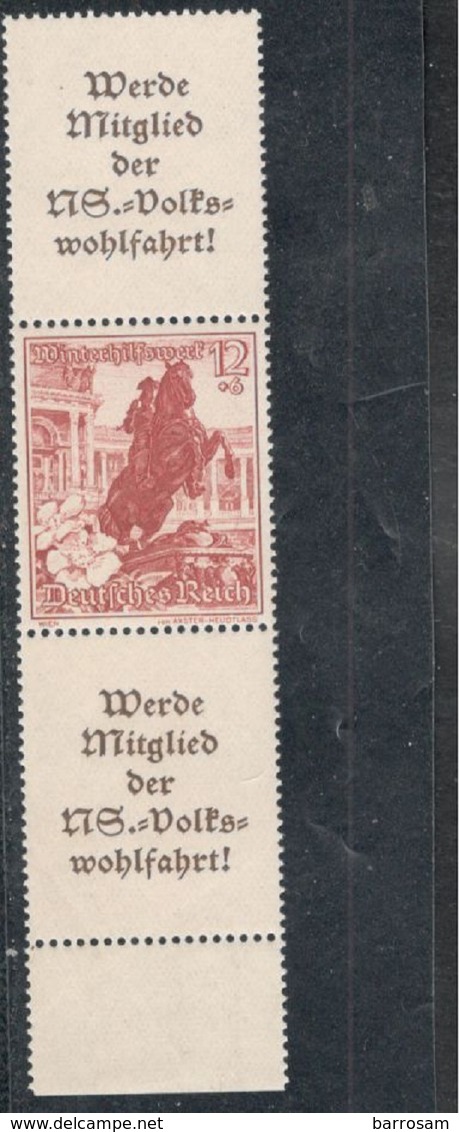 GERMANY1938;MichelS256mhn** Cat.Value$45 - Zusammendrucke