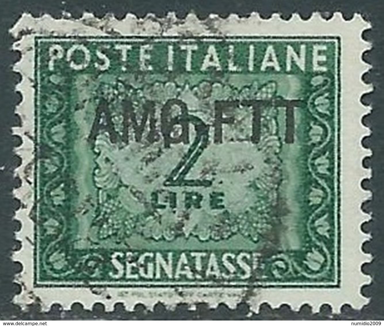 1949-54 TRIESTE A SEGNATASSE USATO 2 LIRE - RB34-6 - Strafport