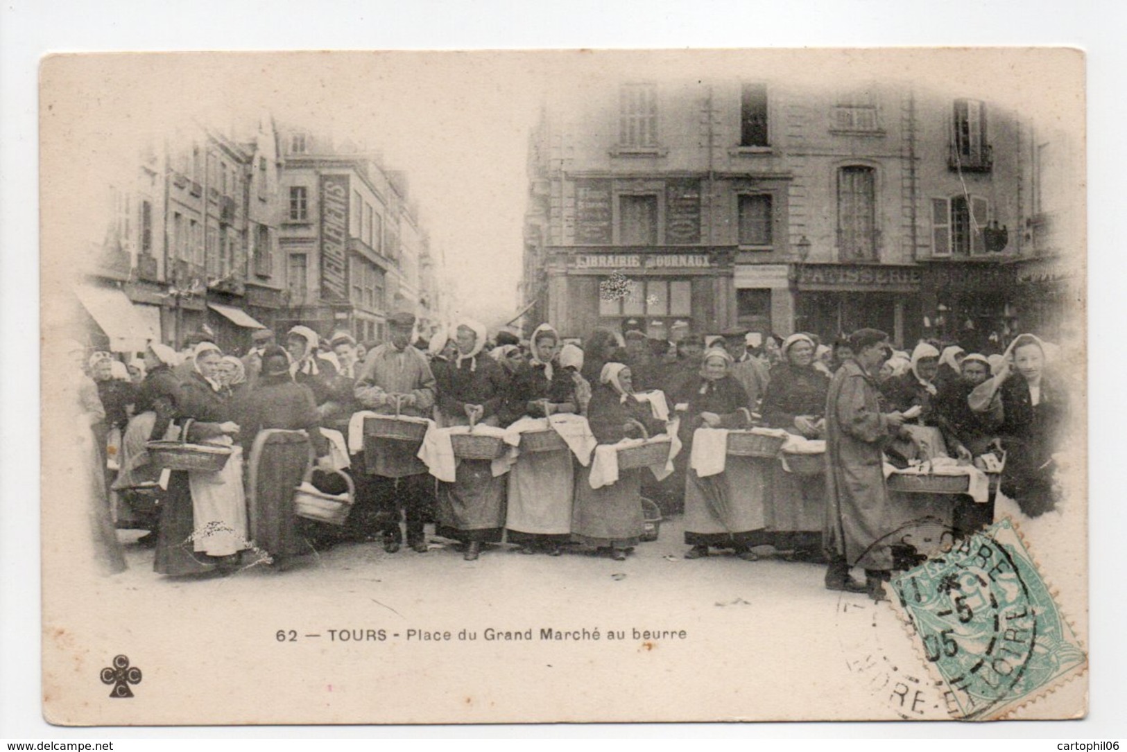 - CPA TOURS (37) - Place Du Grand Marché Au Beurre 1905 (belle Animation) - Edition Tesson (MTIL) N° 62 - - Tours