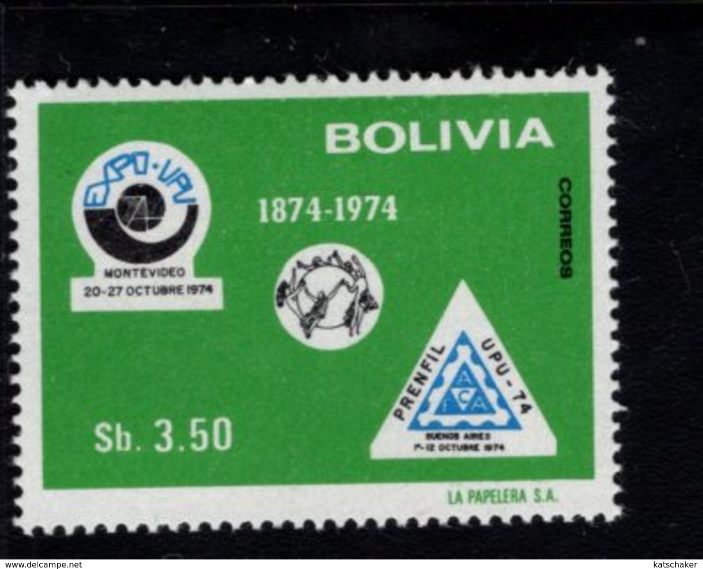 900278296 1974 UPU - BOLIVIA SCOTT 561 POSTFRIS MINT NEVER HINGED EINWANDFREI (XX) - Non Classés