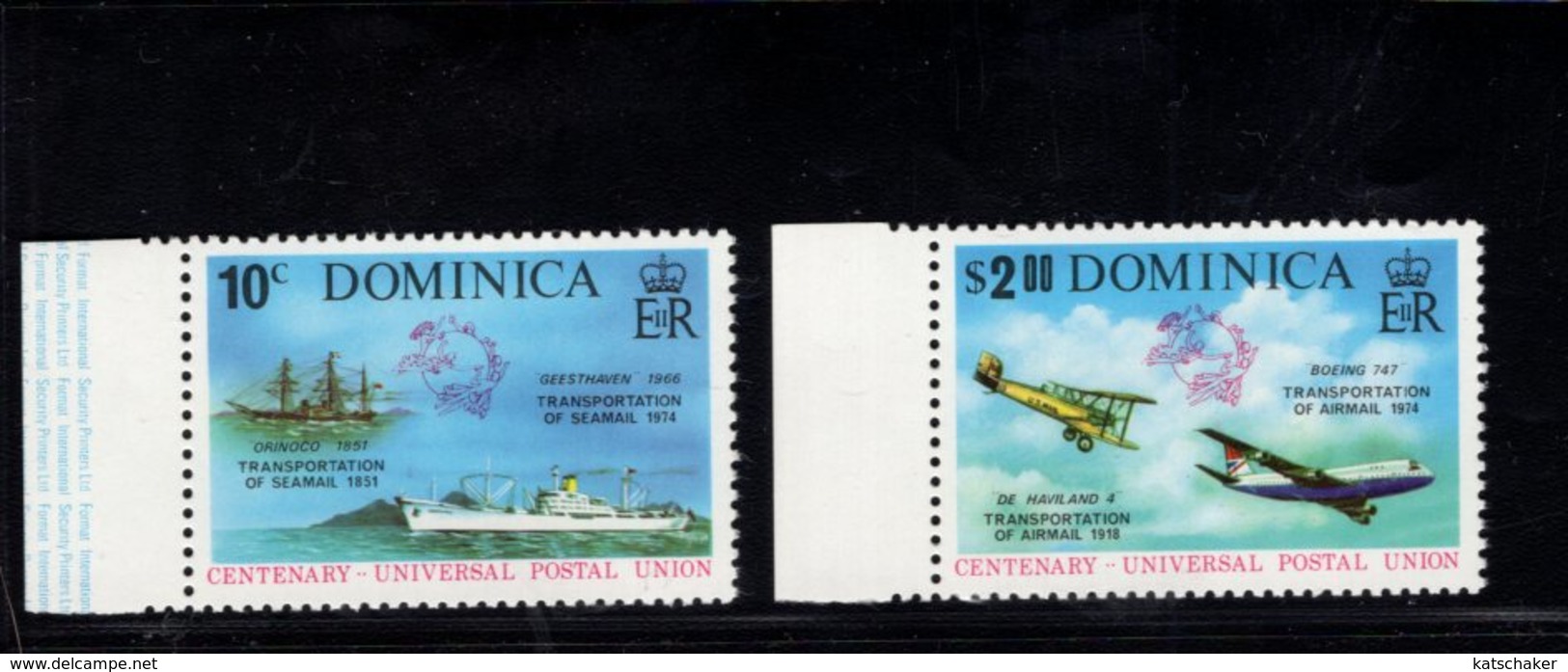 900279193 1974 UPU - DOMINICA SCOTT 418 419 POSTFRIS MINT NEVER HINGED EINWANDFREI (XX) - Non Classés