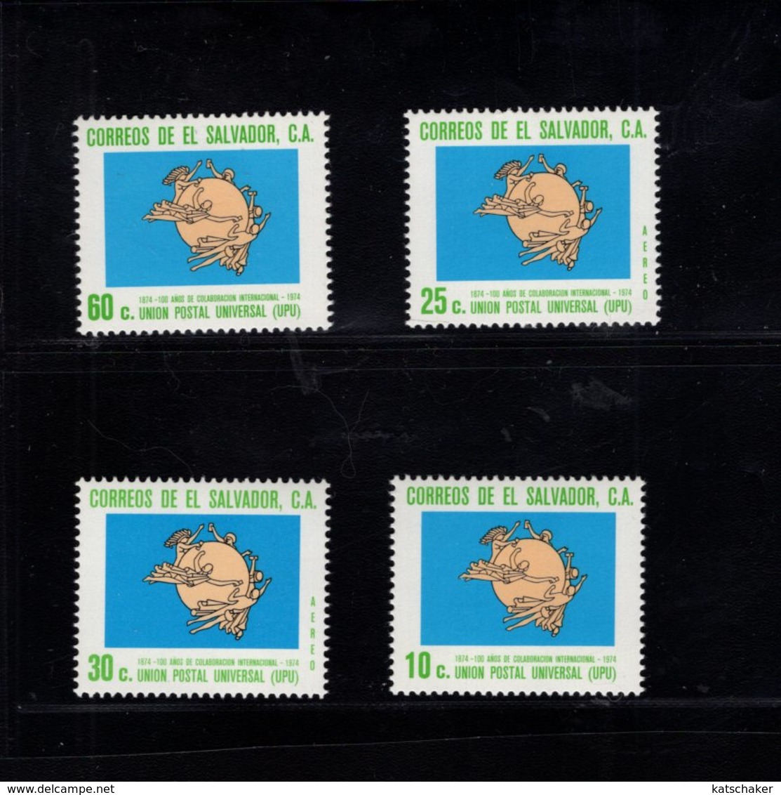 900285433 1974 UPU - EL SALVADOR SCOTT 854 855 C356 C357 POSTFRIS MINT NEVER HINGED EINWANDFREI (XX) - Non Classés