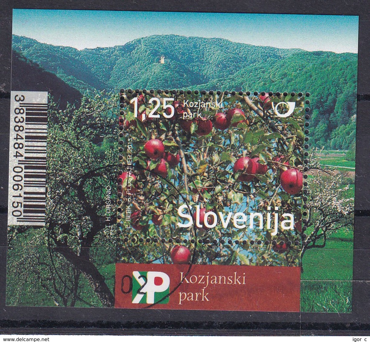Slovenia Slovenie Slowenien 2013 Used CTO: Nature; Fruits Apple Apfel; Nature Park Kozjansko - Other & Unclassified