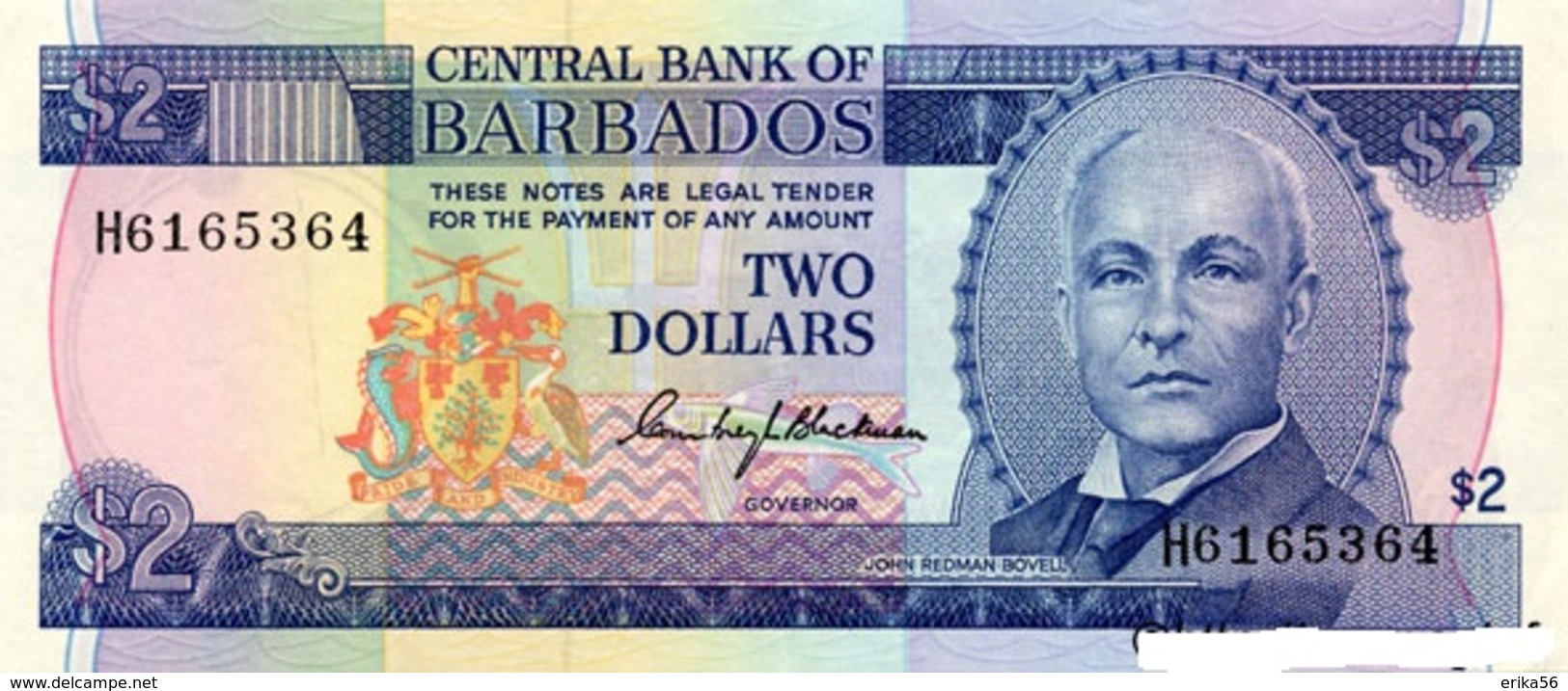 BILLET BARBADES 2 DOLLAR - Barbados