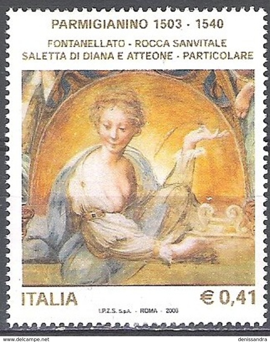 Italia 2003 Michel 2920 O Cote (2006) 0.80 Euro Parmigianino Diana Et Atteone Cachet Rond - 2001-10: Usados