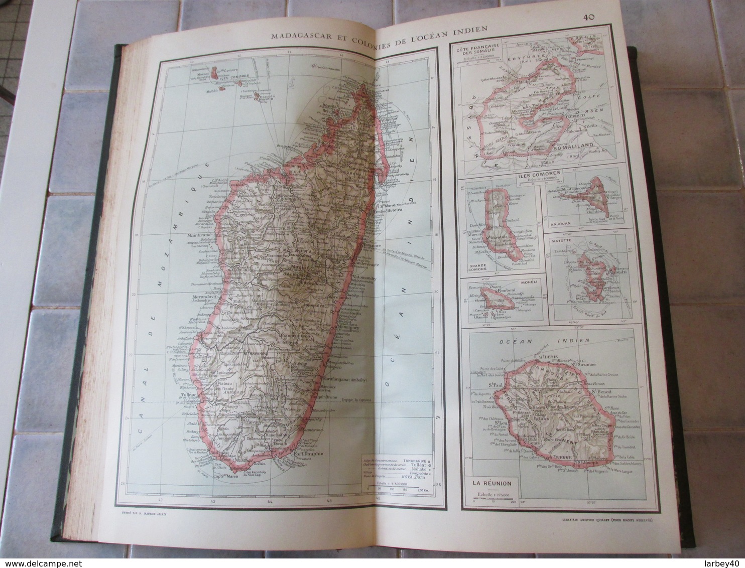 atlas universel quillet - le monde francais 1933 - france et colonies