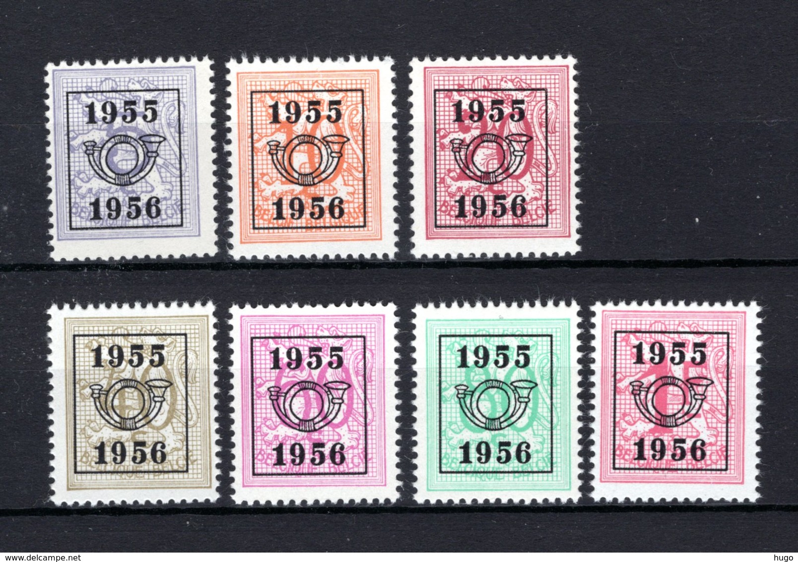 PRE652/658 MNH** 1955 - Cijfer Op Heraldieke Leeuw Type E - REEKS 48 - Typos 1951-80 (Chiffre Sur Lion)