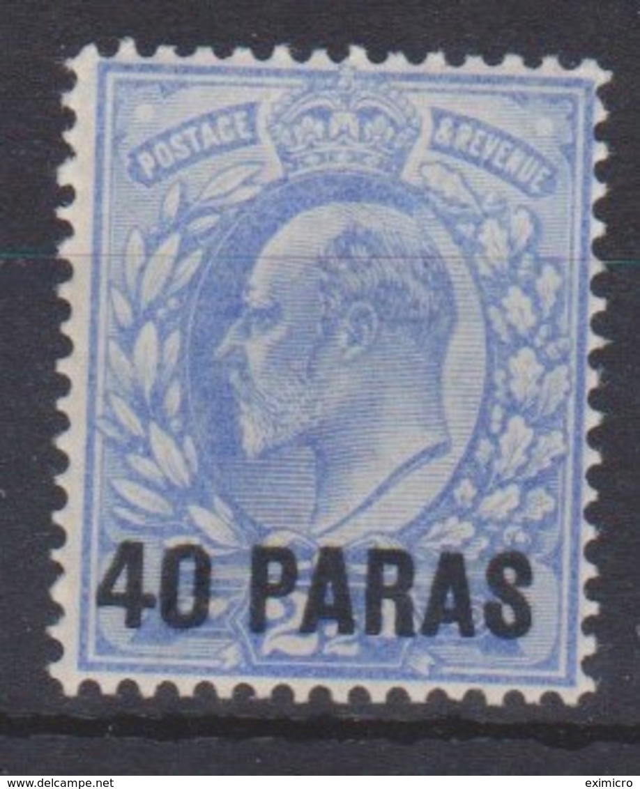 BRITISH LEVANT 1902 40pa On 2½d PALE ULTRAMARINE SG 8a LIGHTLY MOUNTED MINT Cat £26 - Levant Britannique