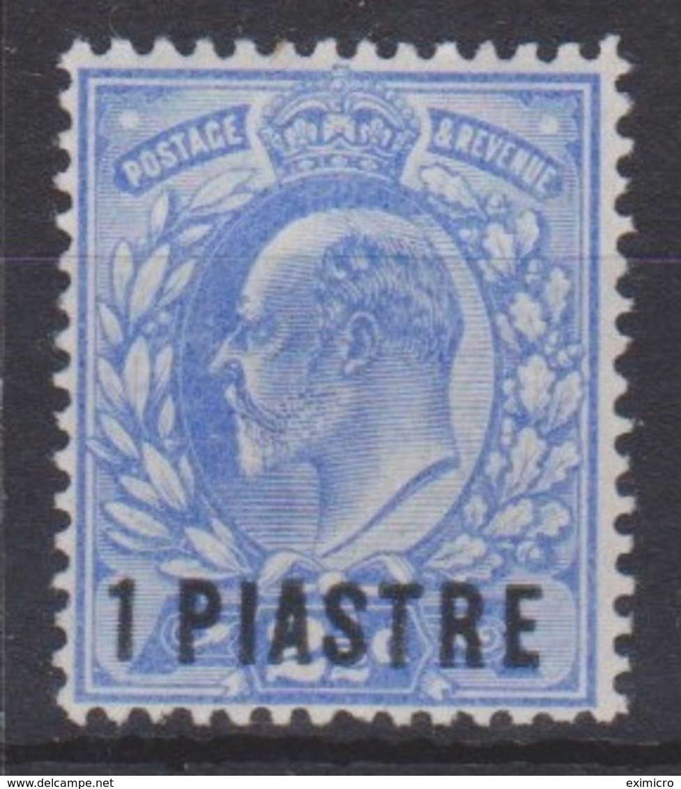 BRITISH LEVANT 1911 1pi On 2½d BRIGHT BLUE PERF 14 SG 25 LIGHTLY MOUNTED MINT Cat £28 - Britisch-Levant