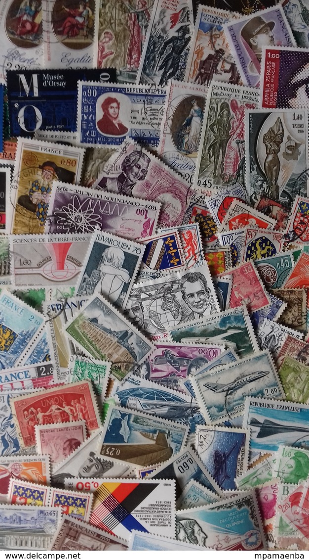 700 Timbres Français Oblitérés Et Neufs * * (15%), Semi-modernes à Modernes - Lots & Kiloware (mixtures) - Max. 999 Stamps