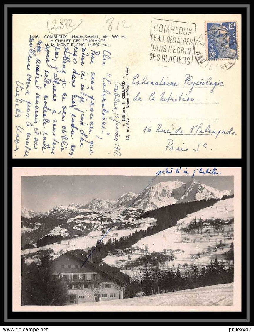 2872 France N°812 Daguin Gandon Comblaoux Haute Savoie Seul Sur Carte Postale (postcard) - 1921-1960: Période Moderne