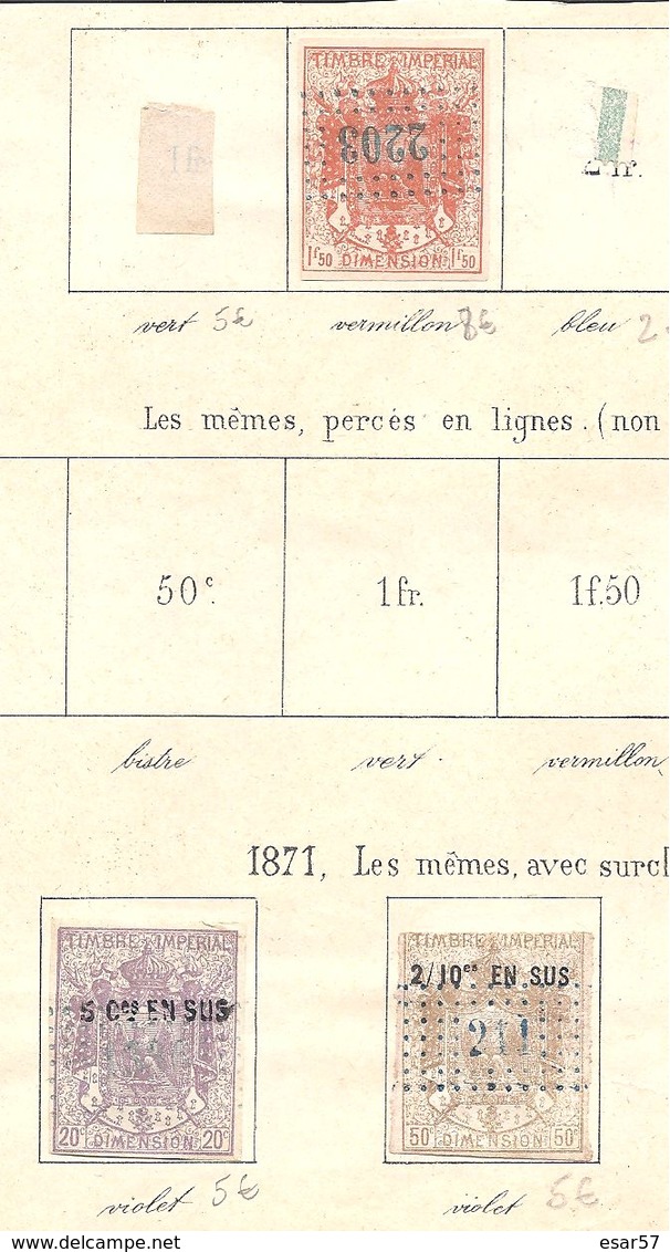 Fiscaux Lot De Timbres De Dimension - Autres & Non Classés