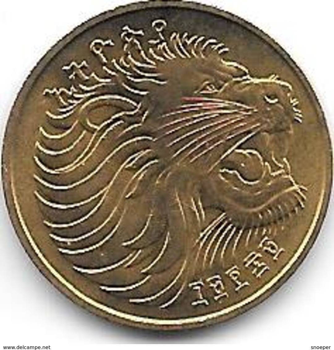 *ethiopia 5 Cents EE1969 = 1977  Km 44.1  Bu - Ethiopie