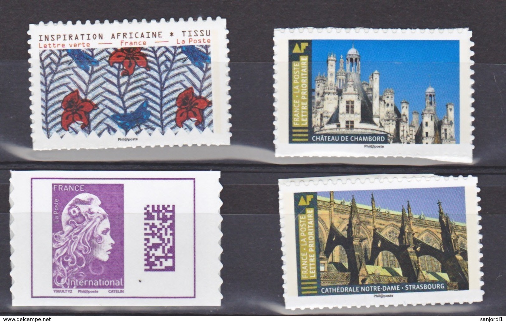 France Autoadhesifs 1656,1660a, 1674a, 1675a 2019 émis En Feuille  Neuf ** TB MNH Sin Charnela - Altri & Non Classificati