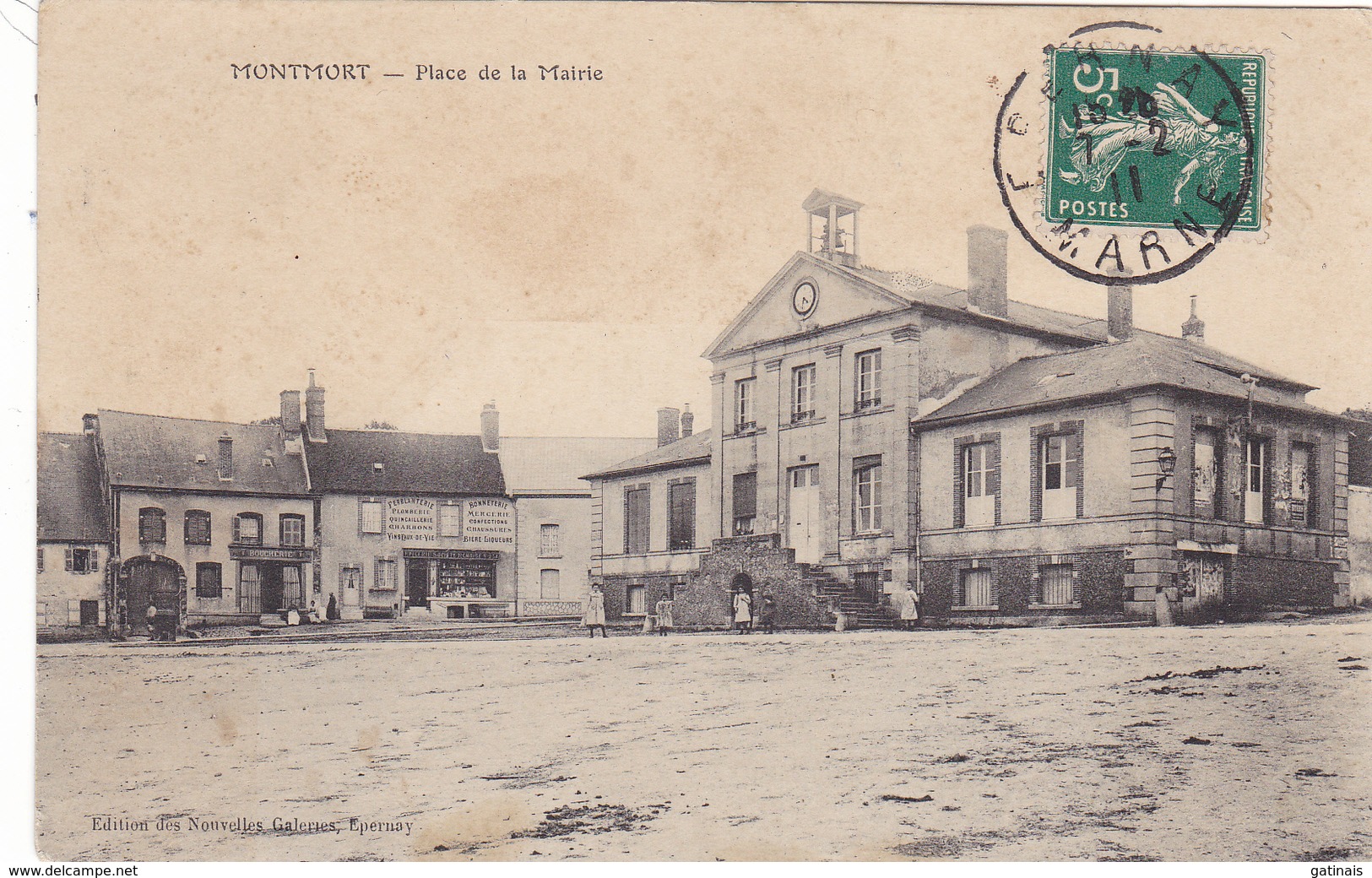 51-marne-montmort-legerement Decollée Sur 1 Coté-bon Etat - Montmort Lucy