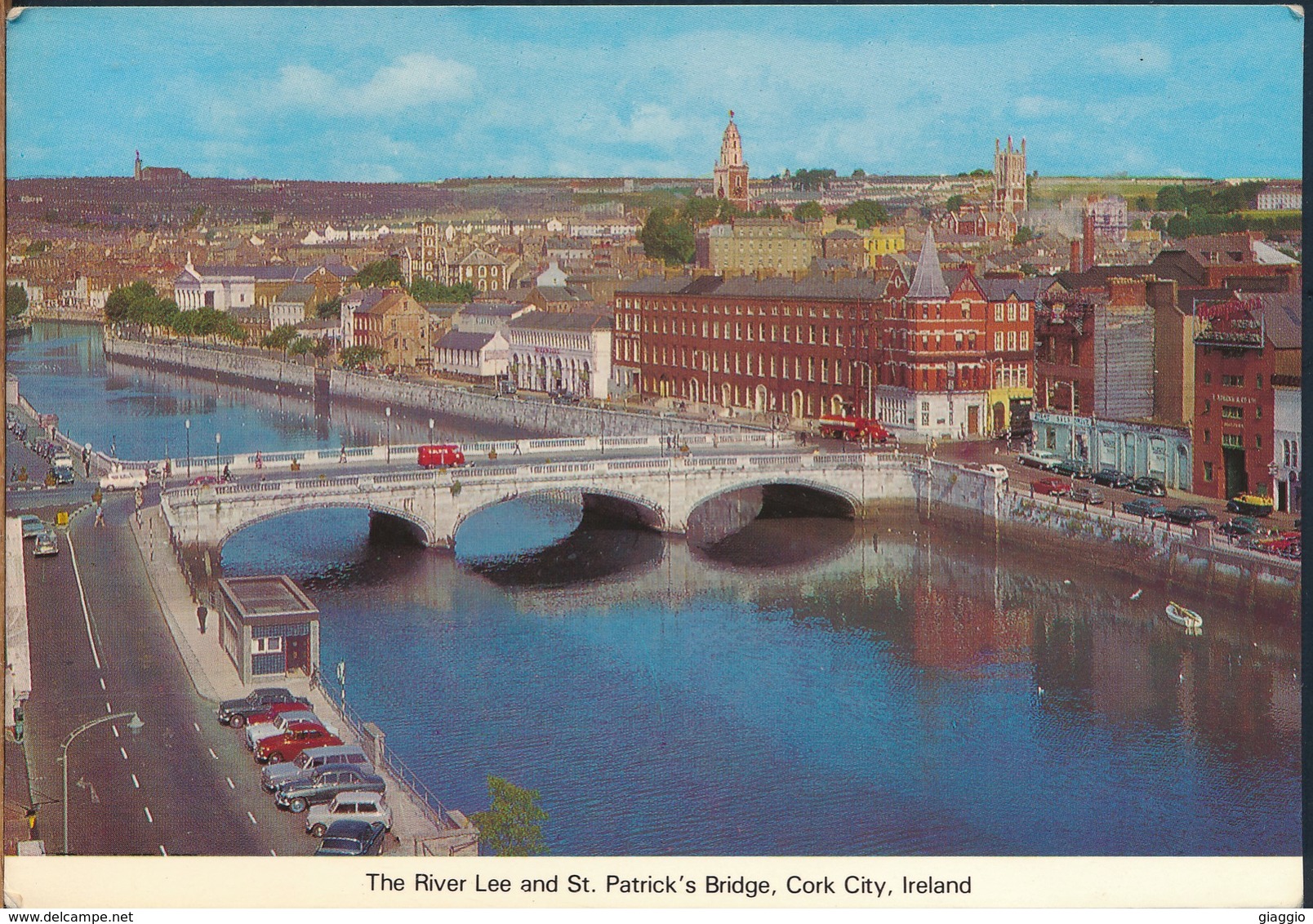 °°° 14916 - IRELAND - CORK - THE RIVER LEE AND ST. PATRICK,S BRIDGE - 1964 With Stamps °°° - Cork