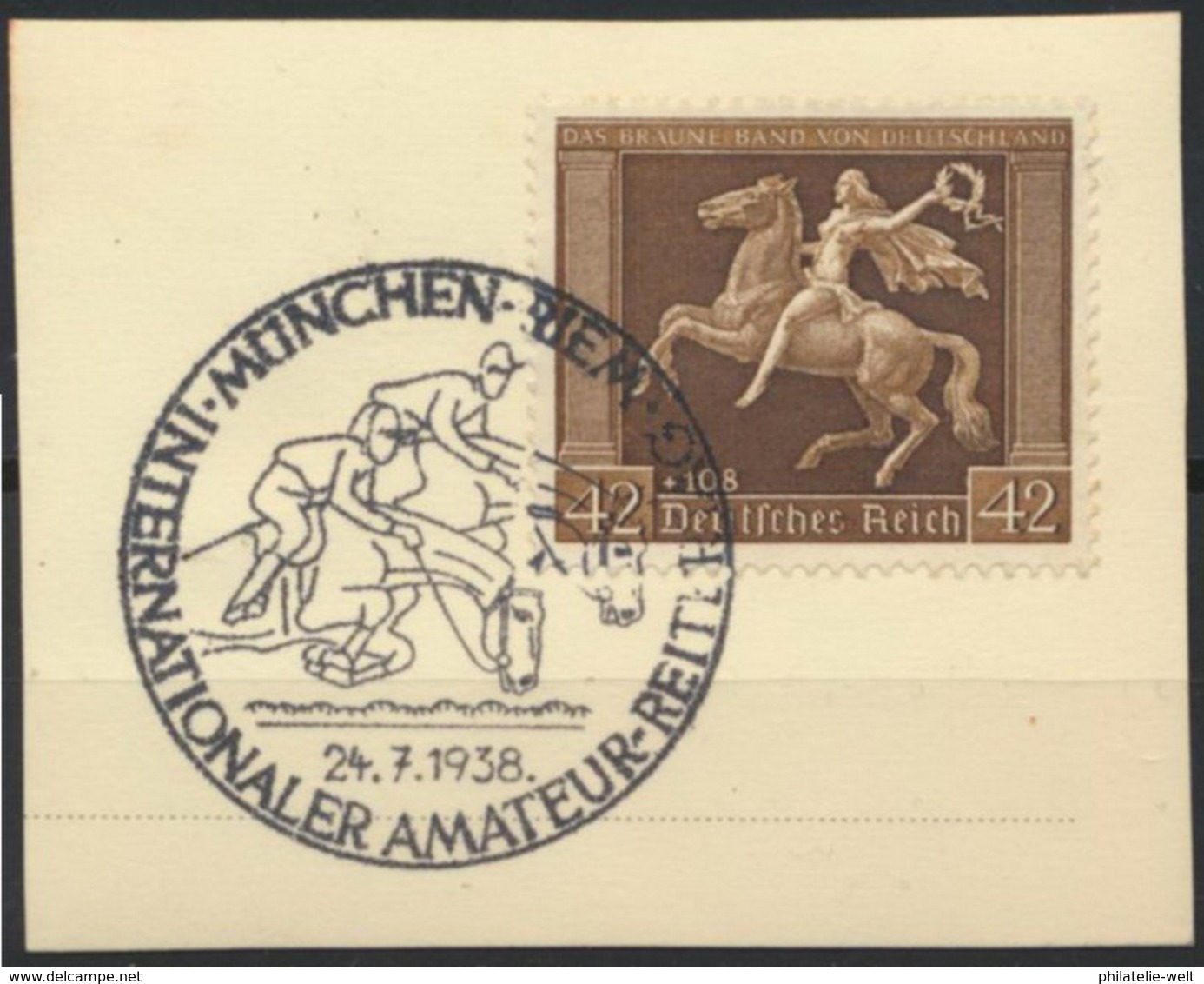 Deutsches Reich 671 O Briefstück Sonderstempel München - Oblitérés