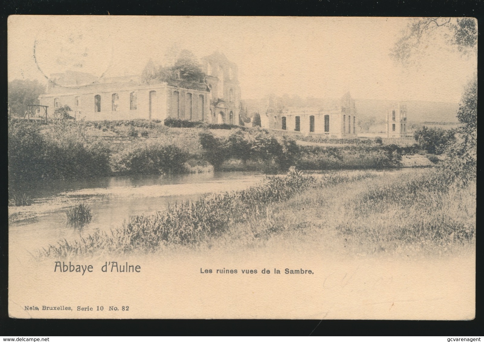 ABBAYE D'AULNE   LES RUINES VUES DE LA SAMBRE - Thuin