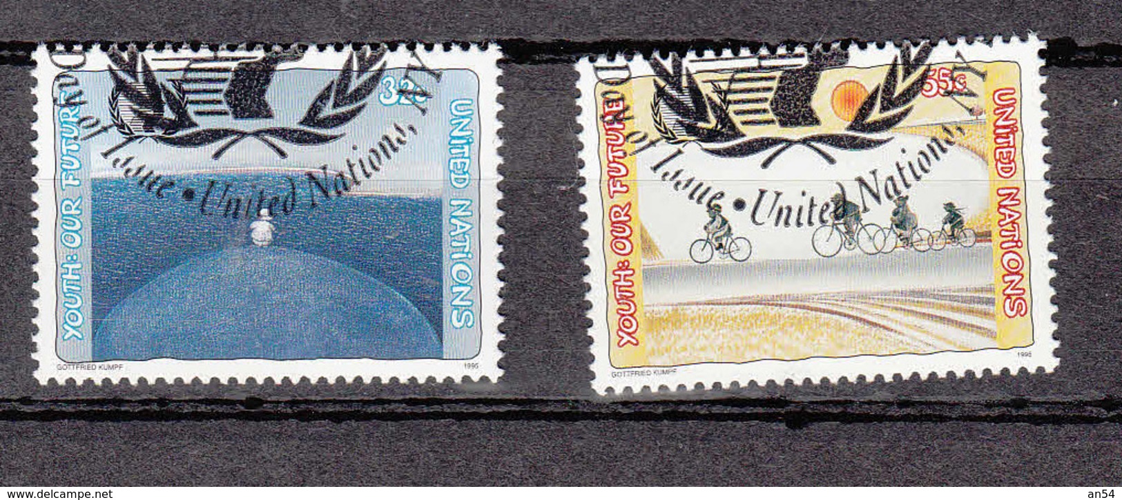 NATIONS  UNIES  NEW-YORK    1995     N°   667-673-674-677   OBLITERES   CATALOGUE YVERT&TELLIER - Oblitérés