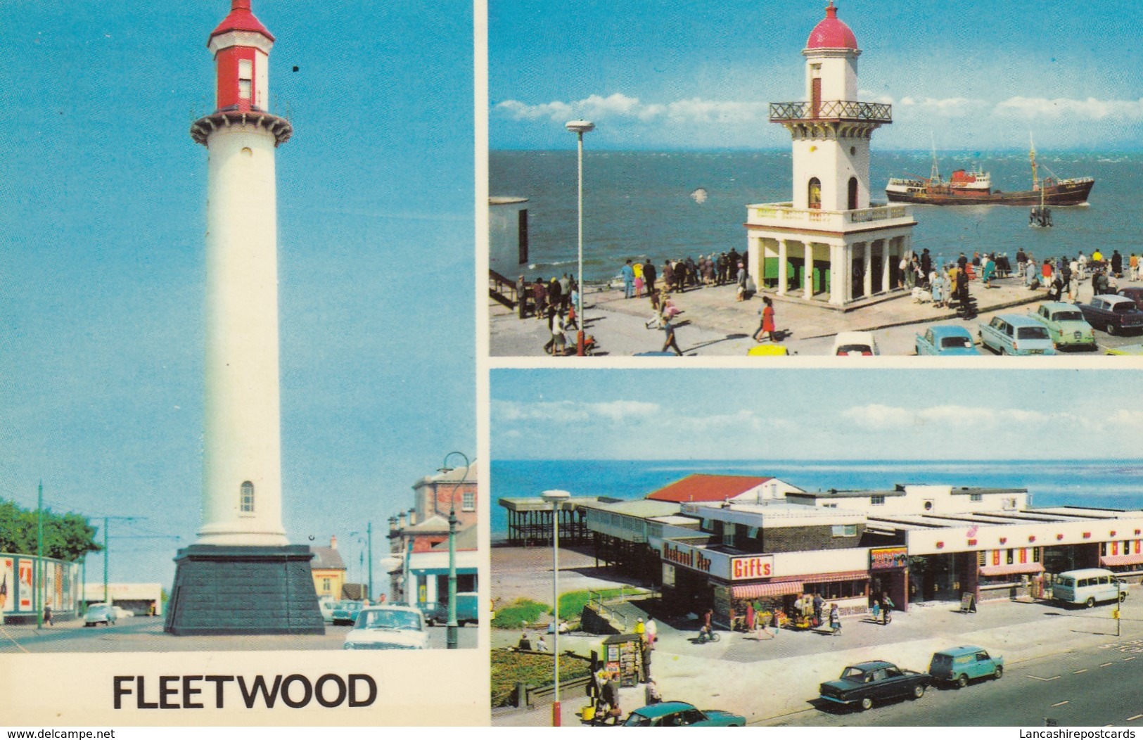 Postcard Fleetwood Pharos Lighthouse Lower Light And Pier  My Ref  B13817 - Lighthouses