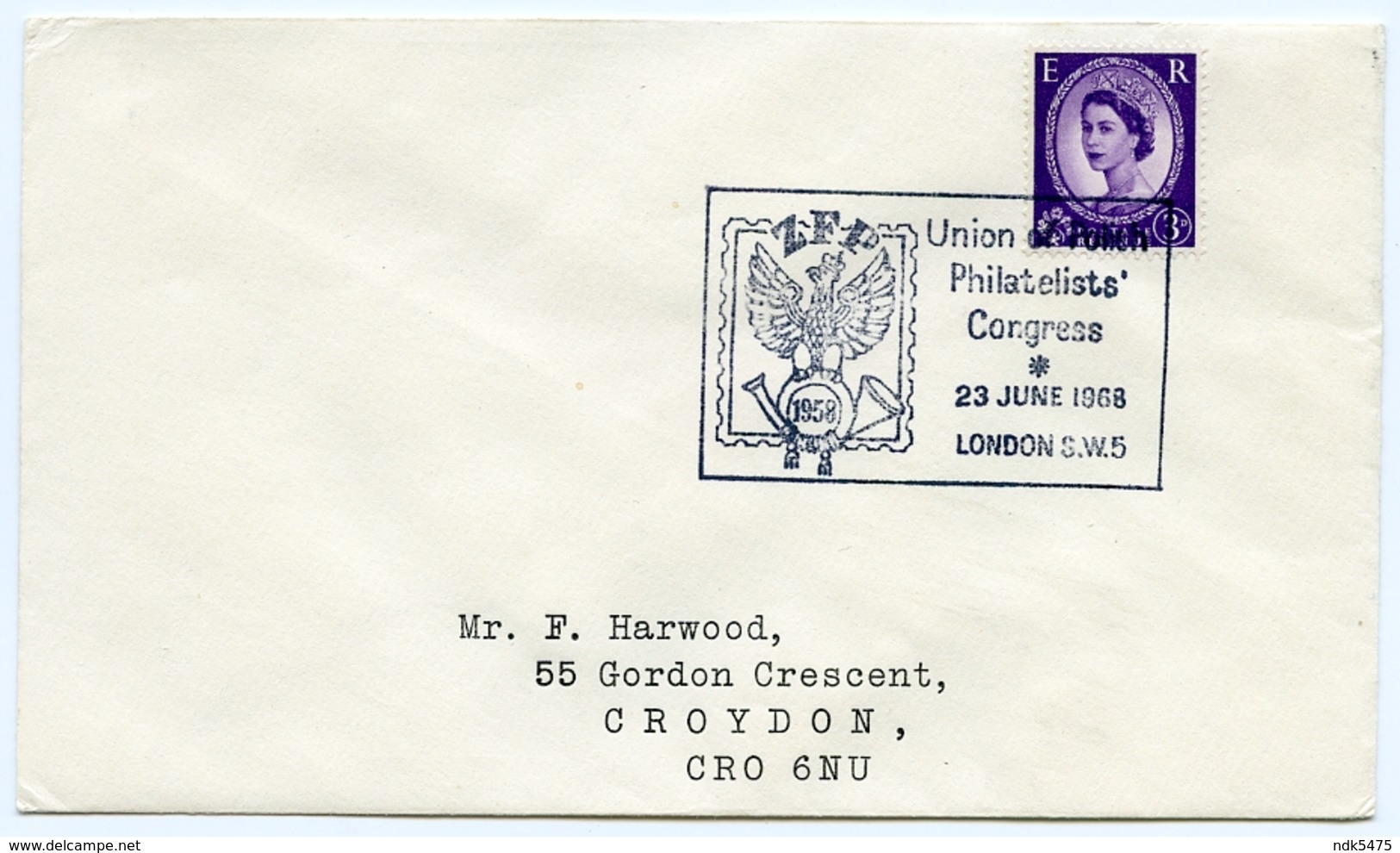 Slogan Postmark On Cover POLONICA - UNION OF POLISH PHILATELISTS (ZFP) CONGRESS, LONDON, 1968 / ADDRESS - CROYDON - Covers & Documents