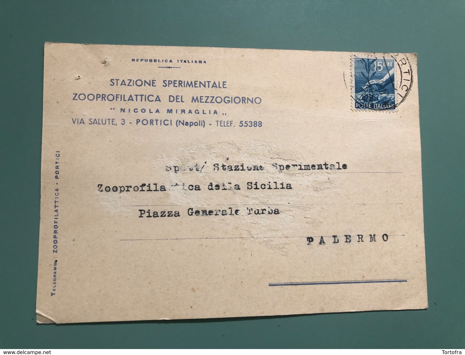 PORTICI STAZIONE SPERIMENTALE ZOOPROFILATTICA DEL MEZZOGIORNO "NICOLA MIRAGLIA" 1950 - Portici