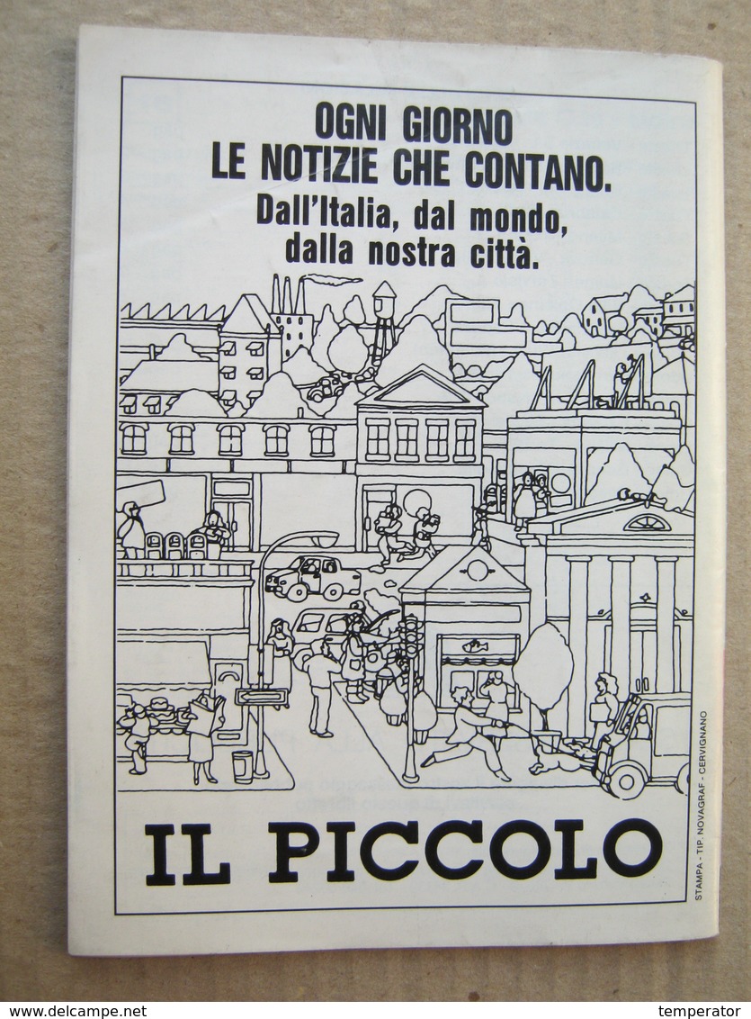 Principali Treni Del Compartimento Di Trieste - Ferrovie Italiane, 1988/89. - Europe