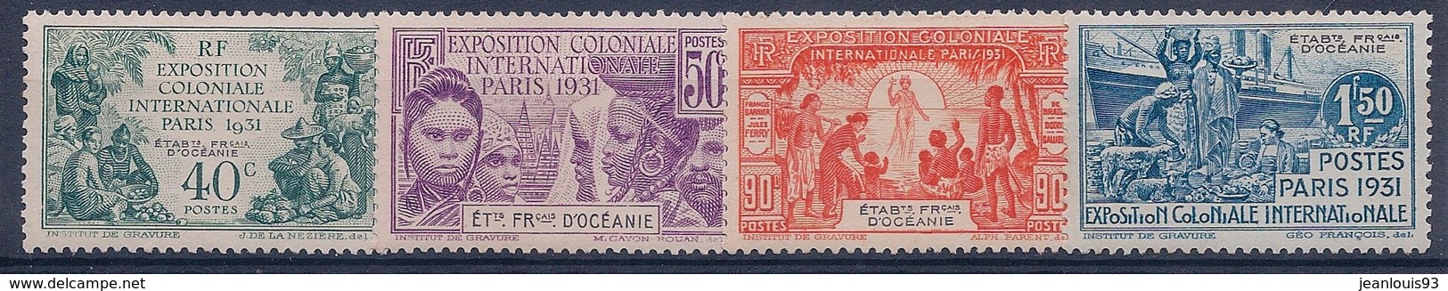 OCEANIE - 80/83  EXPO 1931 COMPLETE NEUF* MLH COTE 38 EUR - Unused Stamps