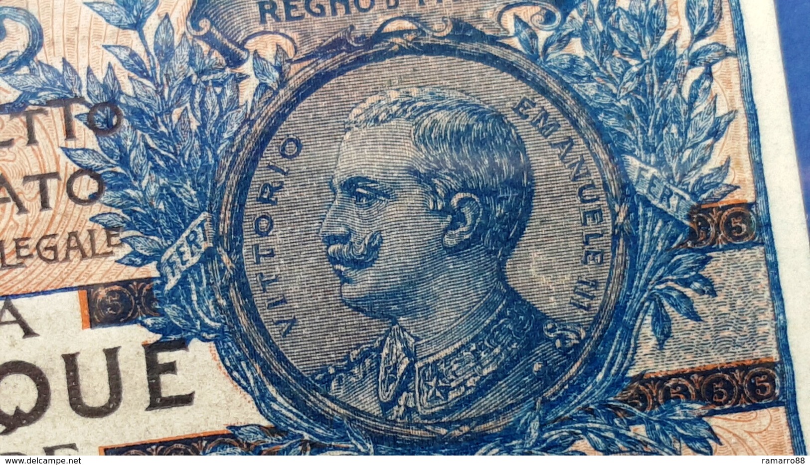 Italy - 5 Lire Vittorio Emanuele III 1904 (ND 1918) Pick # 23e PMG 64 Choice Uncirculated - Italië– 5 Lire