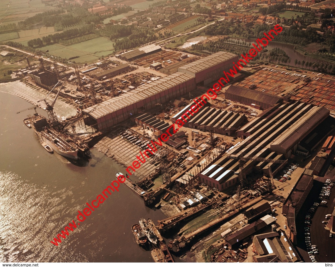 Temse - Boelwerf In September 1970 - Photo 15x23cm - Luchtfoto - Scheepswerf Shipyard - Luoghi