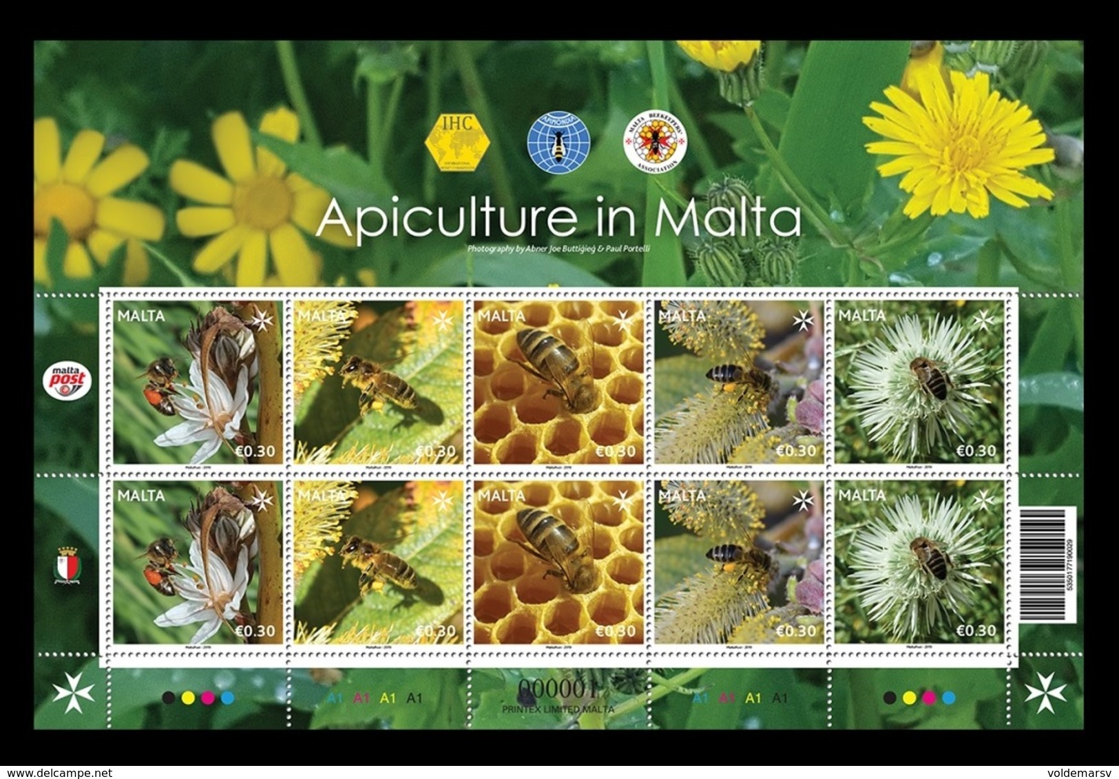 Malta 2019 Mih. 2094/98 Fauna. Bees. Apiculture In Malta (M/S) MNH ** - Malta