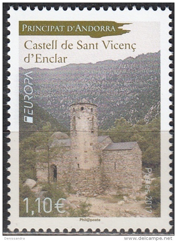 Andorre Français 2017 Europa CEPT Château De Sant Vicenç D'Enclar Neuf ** - Unused Stamps