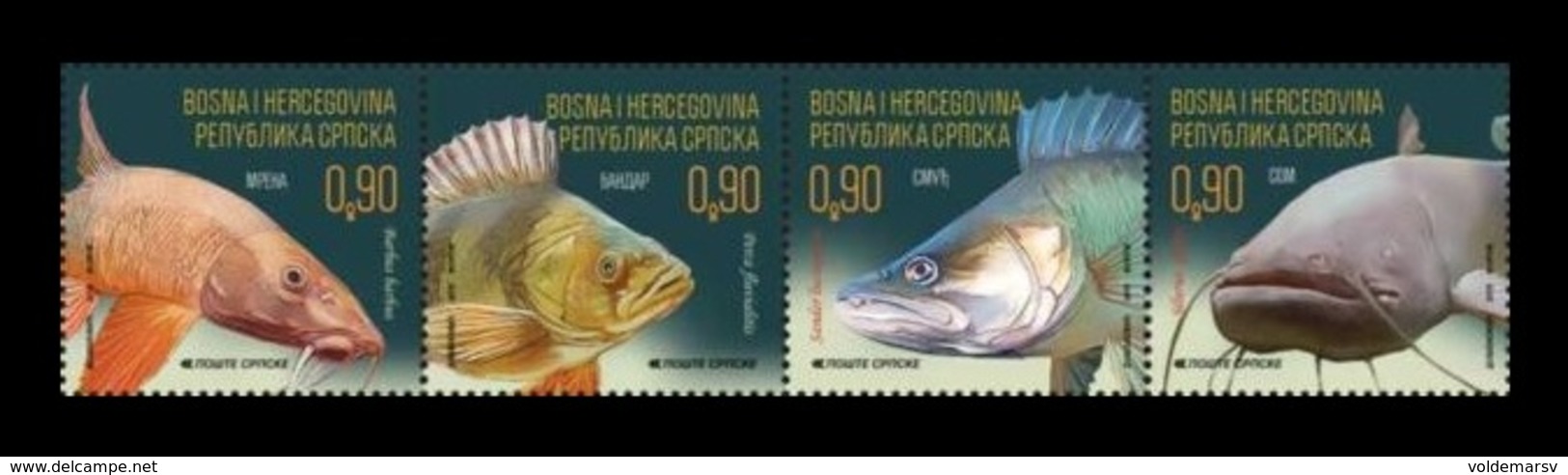 Bosnia And Herzegovina (Serbian) 2019 Mih. 815/18 Fauna. Fishes MNH ** - Bosnia And Herzegovina