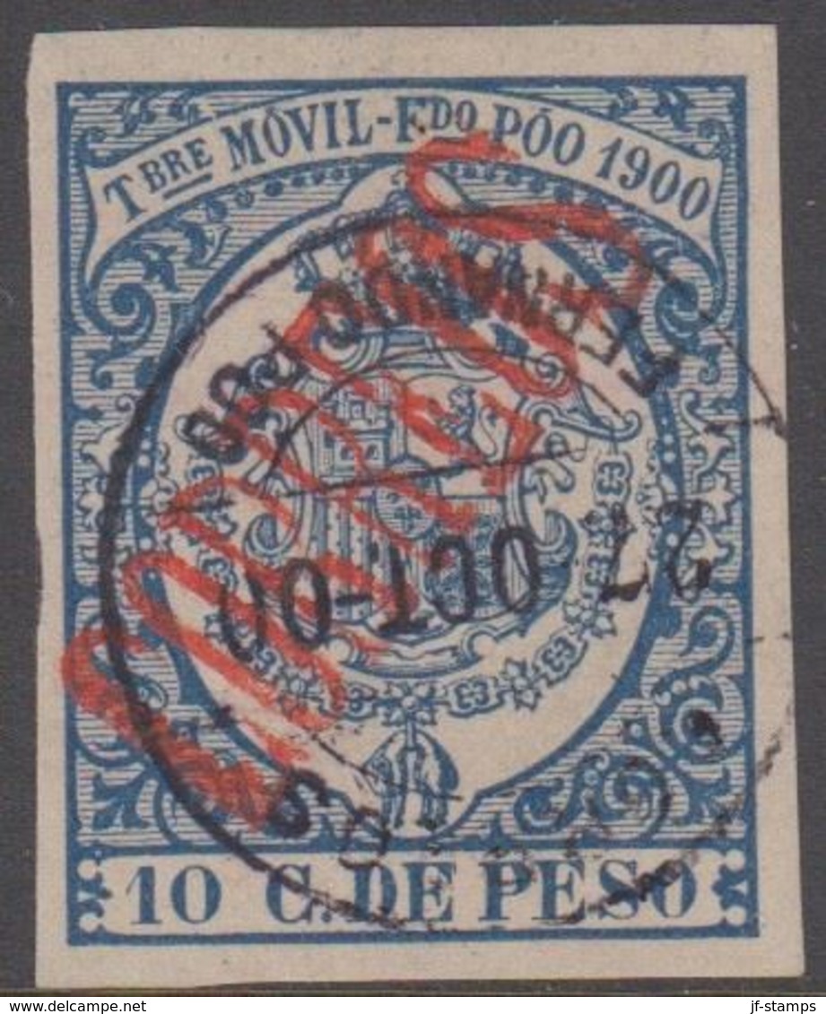 1900. FERNANDO-POO. Timbre Móvil De 1900 Habilitado. CORREOS /10 C. DE PESO.  () - JF317887 - Cabo Juby