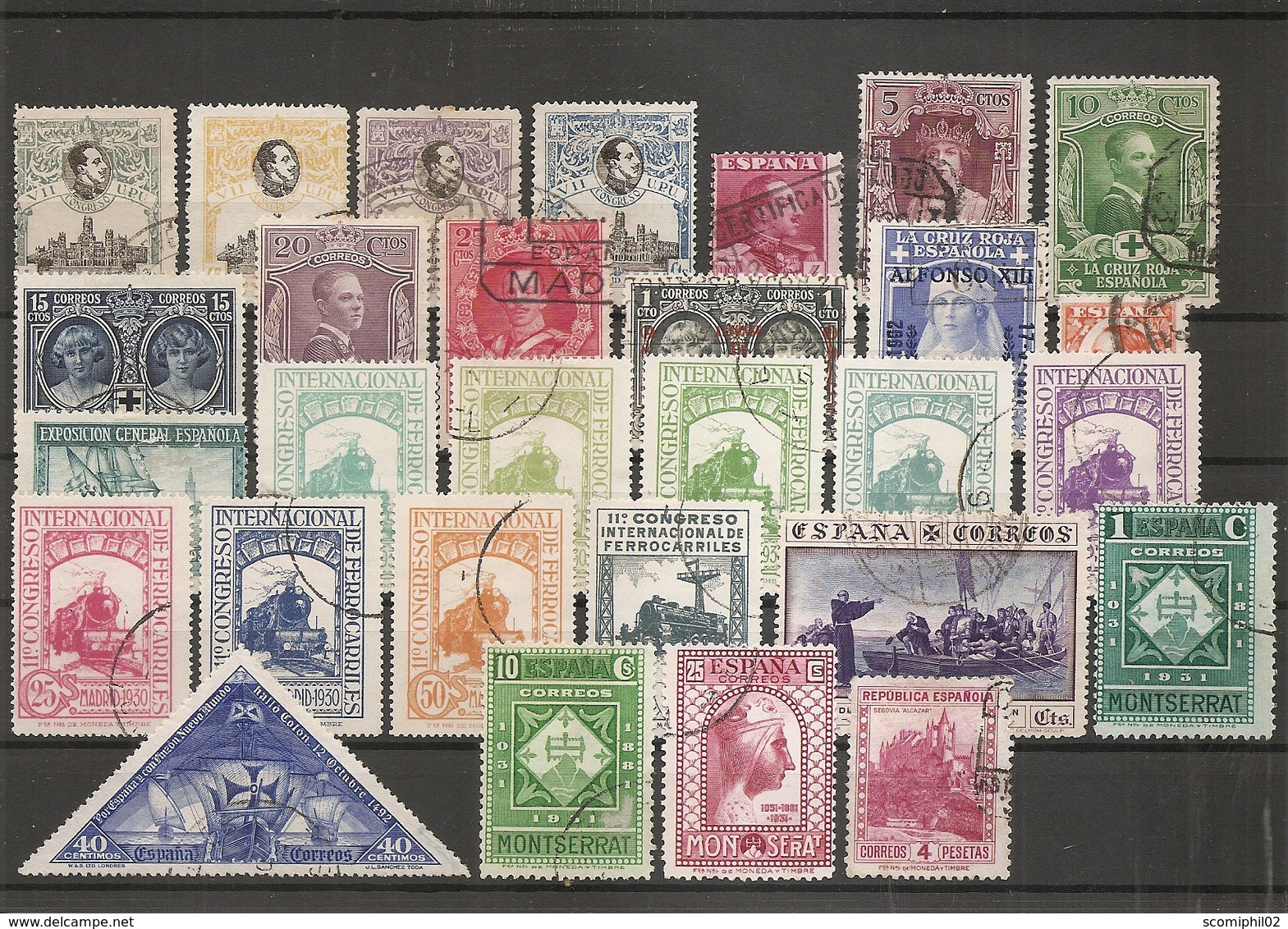 Espagne ( Lot De Timbres Divers Différents Oblitérés) - Usados